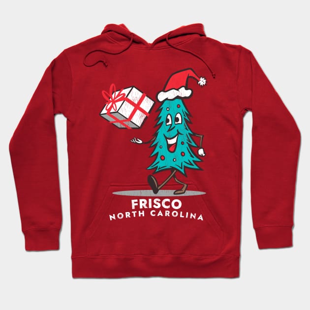 Frisco, NC Vacationing Christmas Tree Hoodie by Contentarama